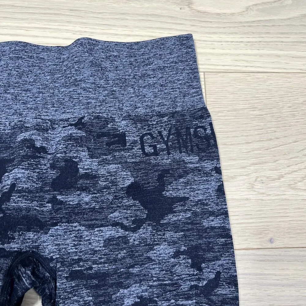 Gymshark Women’s Adapt Camo Seamless Leggings Black Grey - Picture 2 of 10